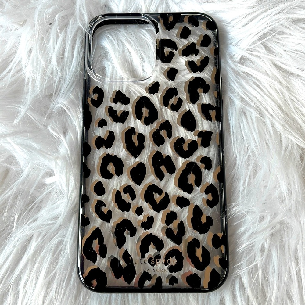 iPhone 12 Pro Max Kate Spade Case Clear Leopard